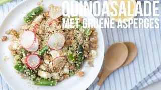 RECEPT Quinoasalade met groene asperges en kikkererwten  OhMyFoodness [upl. by Dud345]