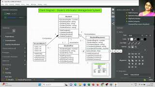 Class Diagram for Student Information Management System  StarUML [upl. by Boudreaux]