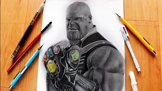 Drawing Thanos with Gauntlet 😍 [upl. by Nnayar]