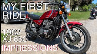 1982 Yamaha Seca XJ650 R First ride impression [upl. by Ahkeber]