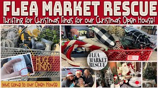 THRIFT STORE SHOPPING FOR THRIFTED CHRISTMAS DECOR FINDS 2024  HOLIDAY EVENT AT FLEA MARKET RESCUE [upl. by Dru]