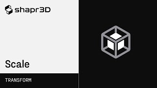 Shapr3D Manual  Scale  Transform [upl. by Billi]