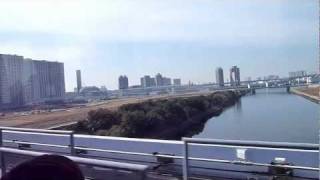 Riding Rubber Tire Train in Odaiba Tokyo [upl. by Sissie]