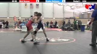 Nick Reenan vs Brooks Robinson at 2013 ASICS FILA Cadet Nationals  GR [upl. by Mayeda]