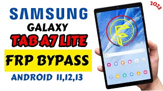 Samsung Tab A7 Lite Frp Bypass Andriod 111213  SMT227 Frp Bypass with unlock tool [upl. by Cagle]