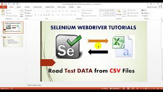 Read test data from a csv file using selenium webdriver [upl. by Stephana]