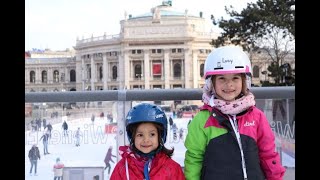 Eislaufen  Eislaufen in Wien  Eislaufen am schönsten Eislaufplatz der Welt  Iceskating Vienna [upl. by Ydroj397]