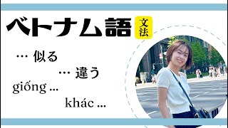 ベトナム語の文法｜何かと似る或いは何かと違うという意味を表示したい時ベトナム語ではどんな文法を使いますか？この文法を覚えるとベトナム語を使いこなすよ [upl. by Nani995]