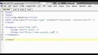 28 HTML Frameset [upl. by Ecyned]