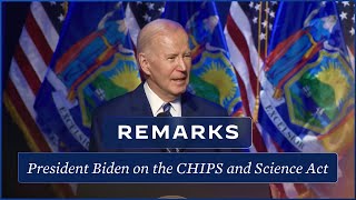 President Biden Delivers Remarks on the CHIPS and Science Act [upl. by Ping368]