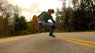 quotLuskquot  Bad CRASH  Downhill longboard freeride follow runs gopro downhill skate longboarding [upl. by Raynell]