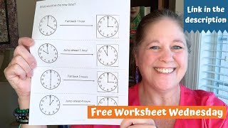 Free Worksheet Wednesday ⌚️Turning the clocks back [upl. by Llij69]