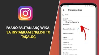 PAANO PALITAN ANG WIKA SA INSTAGRAM ENGLISH SA Tagalog [upl. by Aihsilat]