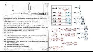 3 in one WAEC PHYSICS PRACTICAL ALTERNATIVE B OPTICS 2024 [upl. by Roshelle34]