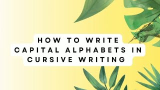 How to write capital english alphabets calligraphy [upl. by Marline]