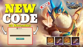 NEW SUMMONERS ERA CODE FOR 20 NOVEMBER 2023  SUMMONERS ERA CODES 2023  SUMMONERS ERA [upl. by Evot]