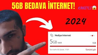 VODAFONE BEDAVA 5GB İNTERNET 2024  VODAFONE GÜNLÜK 5GB BEDAVA İNTERNET YENİ KAMPANYA [upl. by Zaria]