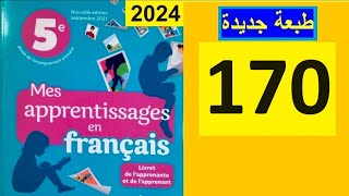 mes apprentissages en français 5 page 170 [upl. by Marja]