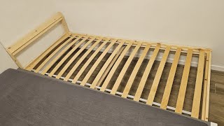 Assembling IKEA furniture  NEIDEN  bed frame  LUROY  Slatted base [upl. by Ycat666]