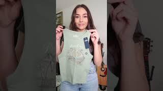 mini hollister haul 💌 clothinghaul haul hollister summerclothes tryonhaul [upl. by Vins526]