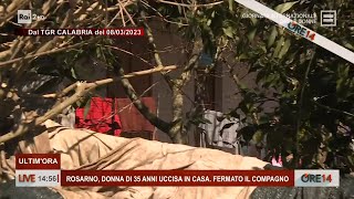 Rosarno donna di 35 anni uccisa in casa Fermato il compagno  Ore 14 del 08032023 [upl. by Odnuges299]