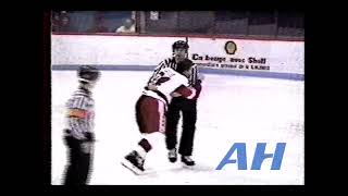 QMJHL Dec 10 1990 Benoit LaroseLAV v Sebastien FortierGRA HL Laval Titan Granby Bisons [upl. by Gardel547]