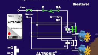 Vídeo Aula Rele Biestável ALTRONIC [upl. by Eibob]