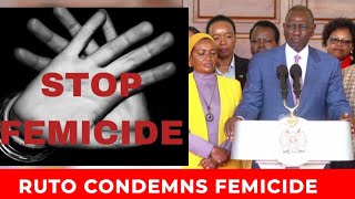 END FEMICIDE ‼️ PRES RUTO OFFERS 100 MILLION TO CURB FEMICIDE [upl. by Flosi]