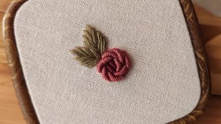 Easy Bullion Knot Rose Tutorial  Step by step Hand Embroidery Tutorial for Beginners ❤️ Gossamer [upl. by Bella]