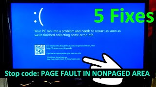 How To Fix quotPage Fault in Nonpaged Areaquot on windows 11 [upl. by Alleunamme]