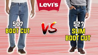 Levis Boot Cut VS Slim Boot Cut Explained in 20 Seconds 🤯 517 VS 527 [upl. by Ohs]