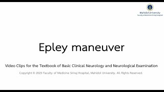 Epley maneuver official trailer [upl. by Assirroc]