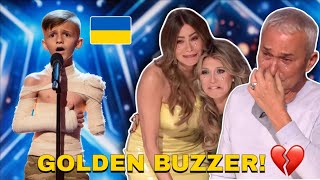 TRAGIC AUDITION  Homeless Ukrainian Refugee Makes Everyone Cry and Wins GOLDEN BUZZER [upl. by Ahsiened]