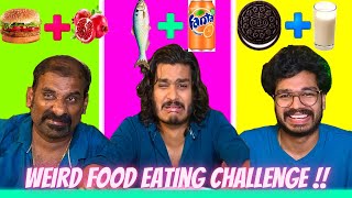 Weird combination food eating challenge🤩  with dad [upl. by Anirdnaxela]