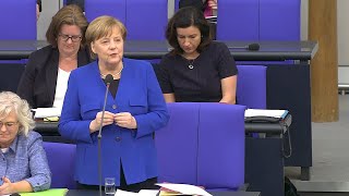 10042019  Befragung Angela Merkel  94 Sitzung Bundestag  BrexitArtikel 13EnteignungCO2ua [upl. by Irrek823]