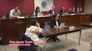 Red Hook Town Council Meeting 03272024 [upl. by Ydarg]