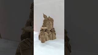 🙏🙏Shree Krishna🙏🙏 How to make clay Krishna idol at homeshortskrishnatrendingviral [upl. by Doug]