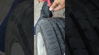 tubeless tyre puncture [upl. by Nnylirej]