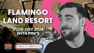 Flamingo Land Resort Vlog July 2024  including onride POVS [upl. by Yramanna]