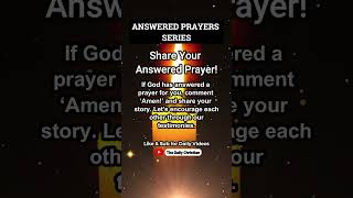 Answered Prayer Series Part 1 shorts prayer answeredprayer answeredprayers [upl. by Miltie999]