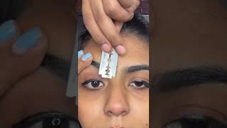 🔥Eyebrow Shaping Using Razor blade  Reshh vlogs  reshhvlogs shorts [upl. by Uzia]