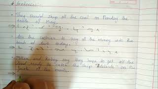 Sentences  Shorthand  English Shorthand  Stenography  Pitman Shorthand  Cursive Writing [upl. by Orianna]