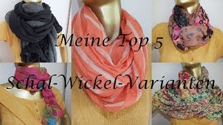 Schal binden  Meine Top 5 Wickel Varianten [upl. by Jacy]