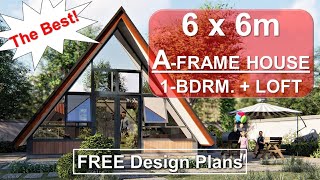 AFRAME HOUSE  6 x 6m  Best Design with Plans amp Detail [upl. by Ezekiel396]