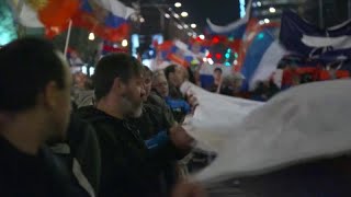 Manifestazioni proPutin in Serbia [upl. by Ahsaf]