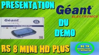 présentation Géant RS8 mini hd plus [upl. by Aral]