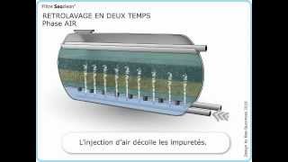 Principe de fonctionnement de Seaclean filtre horizontal pour la clarification de leau salée [upl. by Yenhpad]