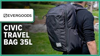 EVERGOODS Civic Travel Bag 35L CTB35 Review 2 Weeks of Use [upl. by Pierson]