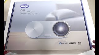 BenQ i500 LED ShortThrow Smart Projector Unboxing amp Initial Setup [upl. by Danas]