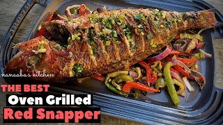 hOW TO MAKe The BeST OVen GRILLeD ReD SNAPPeR [upl. by Palm]